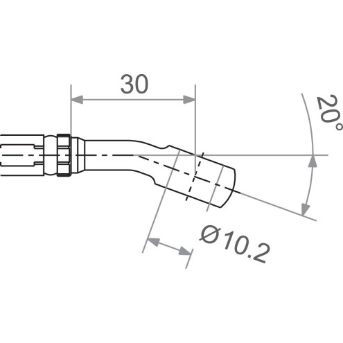 Raccord durite Banjo M10 angle 20° rouge