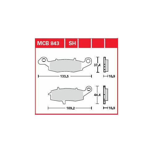 Plaquettes de frein organique TRW