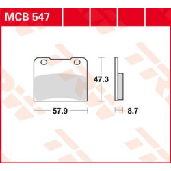 Plaquettes de frein organique TRW