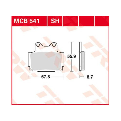 Plaquettes de frein organique TRW