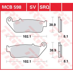 Plaquettes de frein organique TRW
