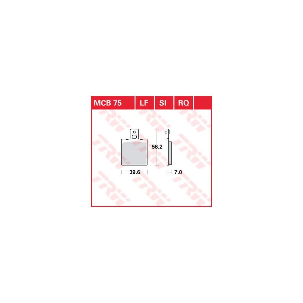 Plaquettes de frein organique TRW