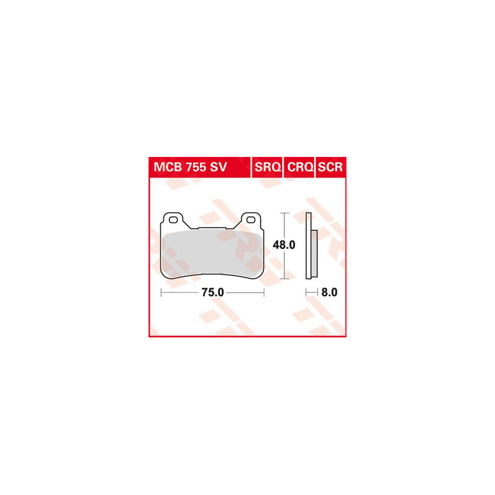 Plaquettes de frein carbone Racing - Honda CBR 600 et 1000 RR