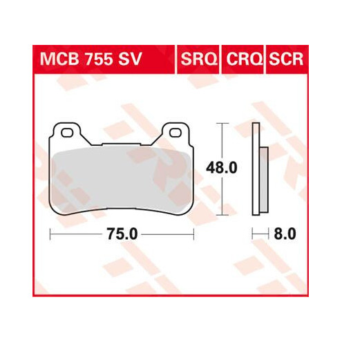 Plaquettes de frein carbone Racing - Honda CBR 600 et 1000 RR