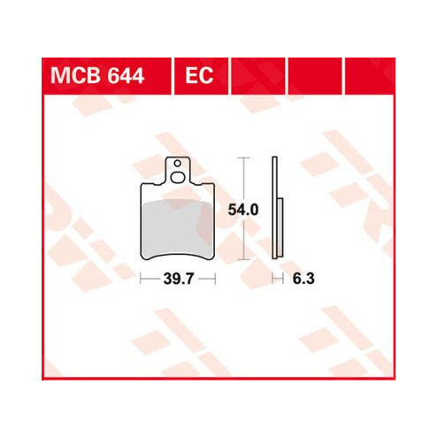 Plaquettes de frein organique TRW