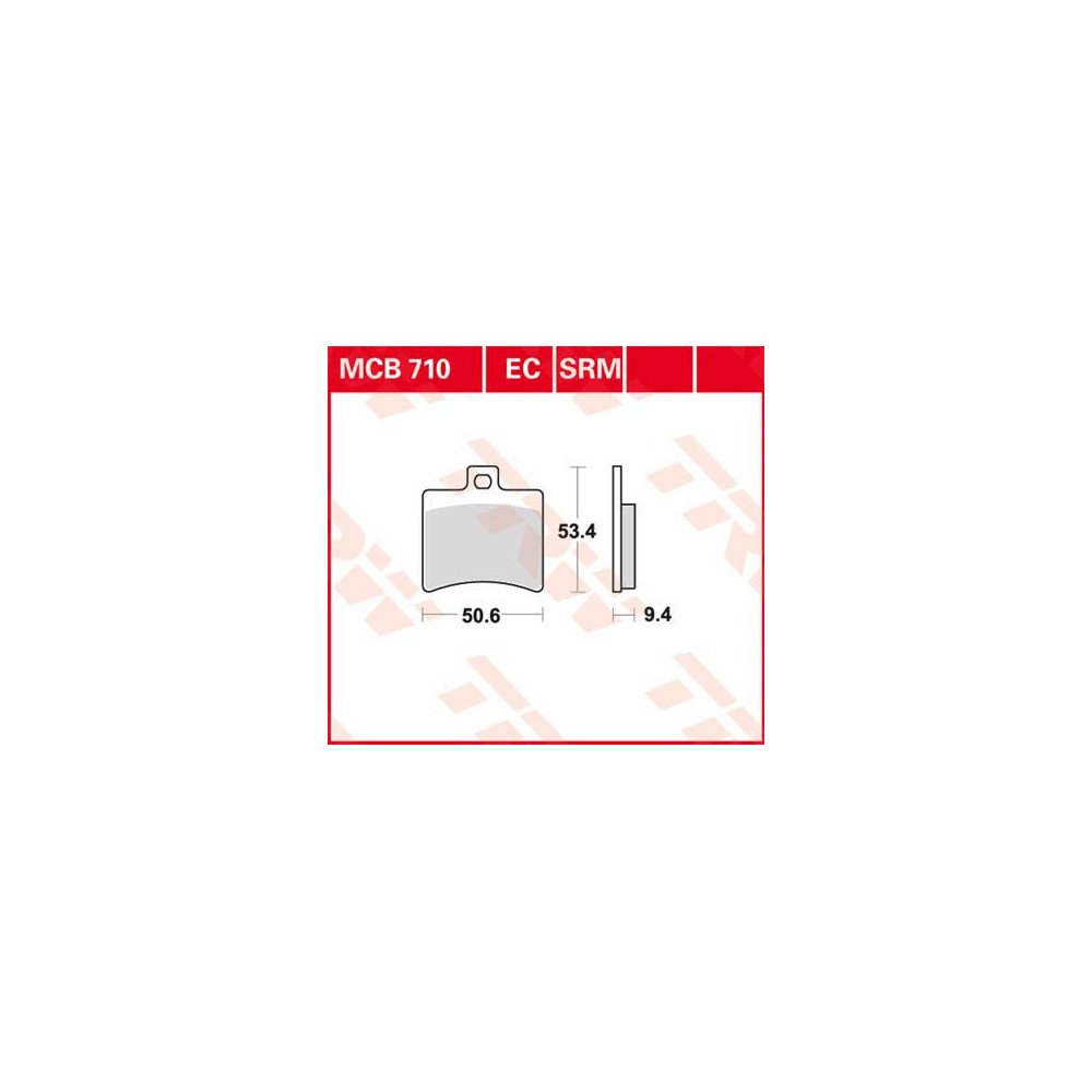 Plaquettes de frein organique TRW