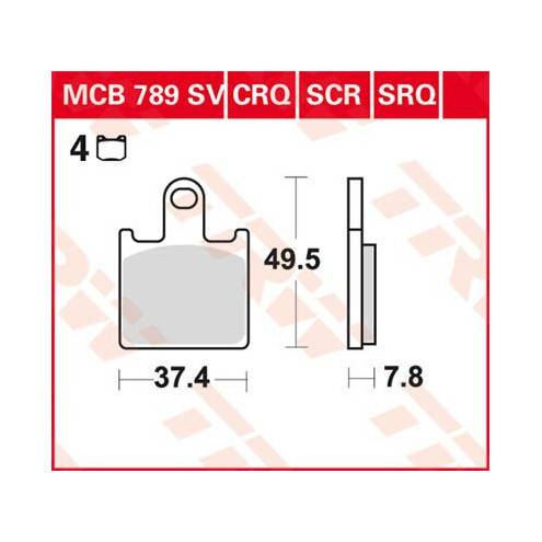 Plaquettes de frein métal fritté performance piste - Kawasaki ZX6R 07-16