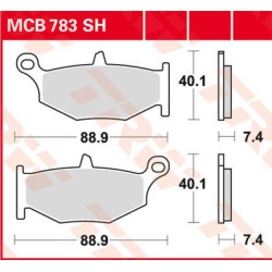 Plaquettes de frein métal fritté TRW série SH