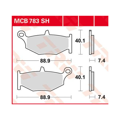 Plaquettes de frein métal fritté TRW série SH