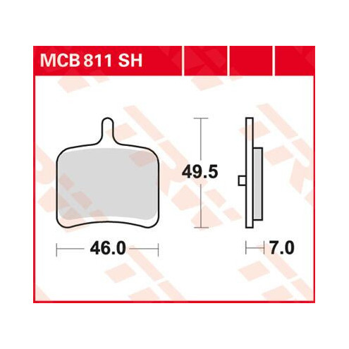 Plaquettes de frein métal fritté TRW série SH