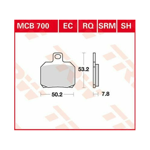 Plaquettes de frein métal fritté TRW série SH
