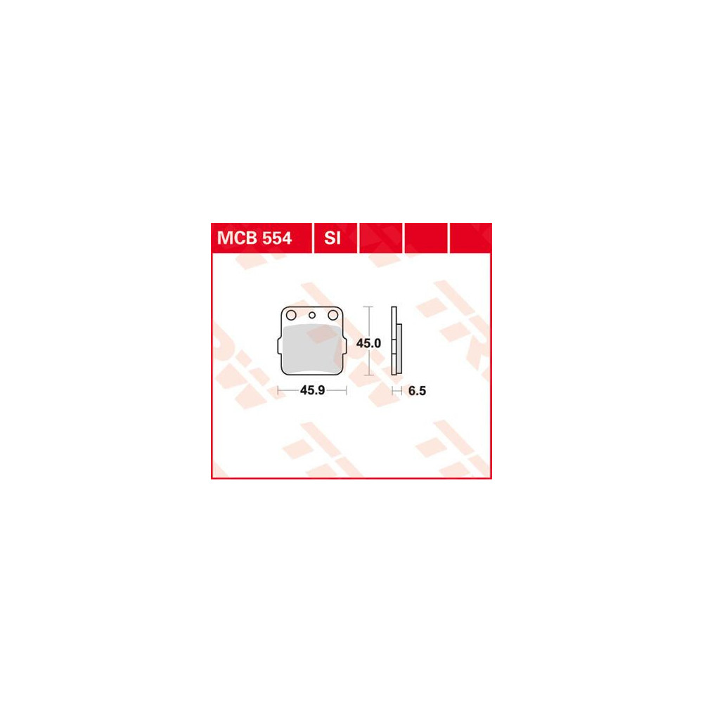 Plaquettes de frein métal fritté Offroad TRW série SI