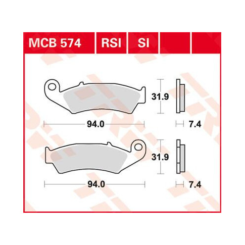 Plaquettes de frein métal fritté Offroad TRW série SI