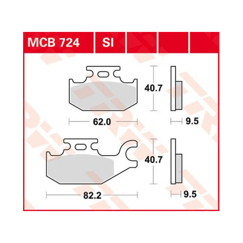 Plaquettes de frein métal fritté Offroad TRW série SI