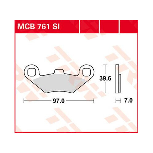 Plaquettes de frein métal fritté Offroad TRW série SI