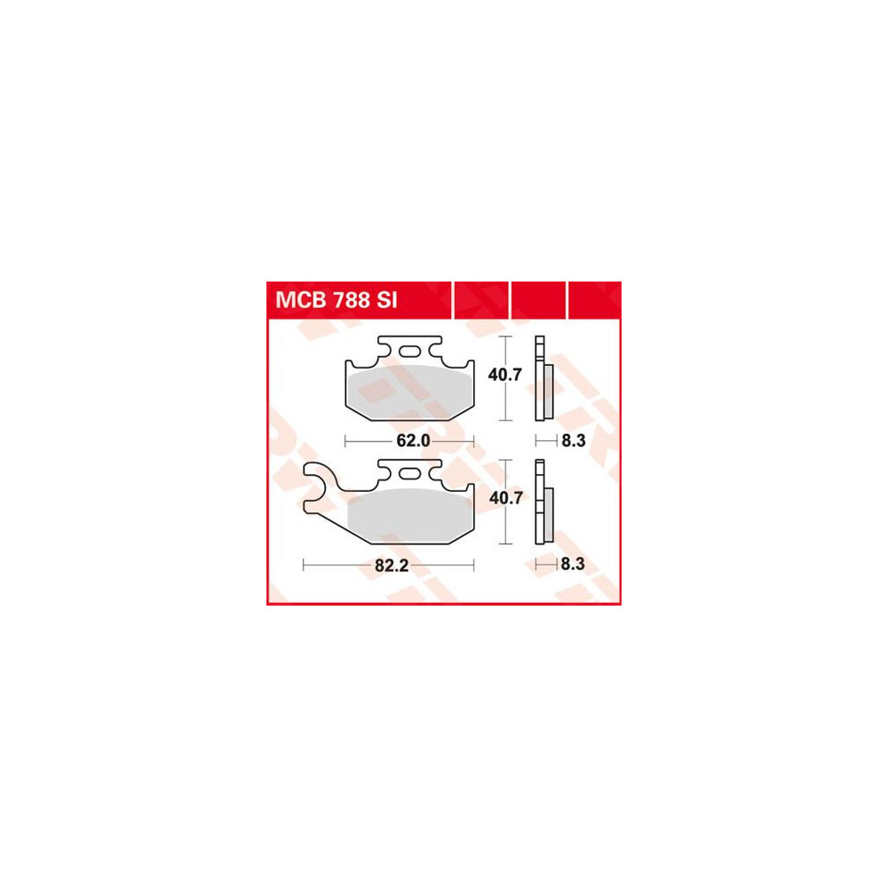 Plaquettes de frein métal fritté Offroad TRW série SI