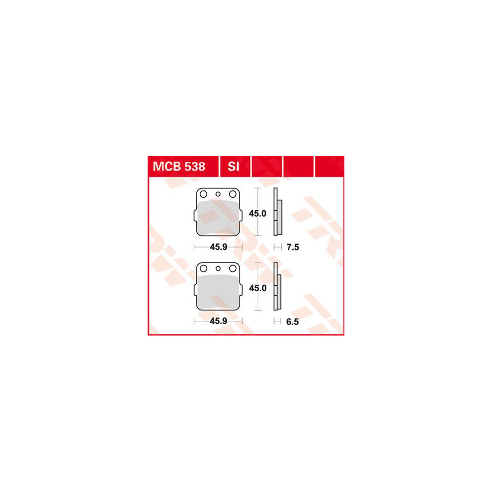 Plaquettes de frein métal fritté Offroad - Suzuki 125 RM 1988