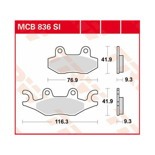 Plaquettes de frein métal fritté Offroad TRW série SI