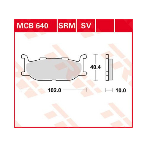 Plaquettes de frein métal fritté Scooter TRW série SR