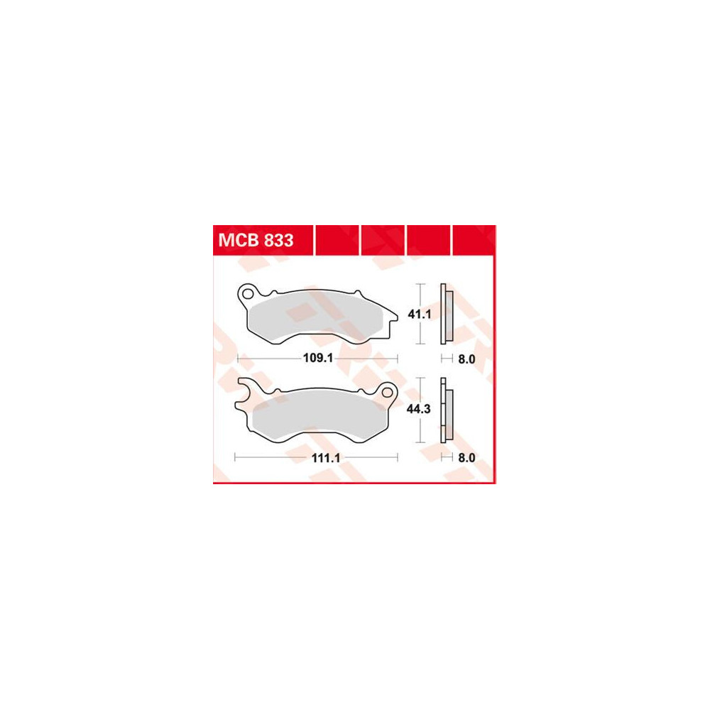 Plaquettes de frein métal fritté Scooter Honda 125 PCX