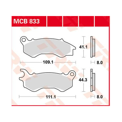 Plaquettes de frein métal fritté Scooter Honda 125 PCX