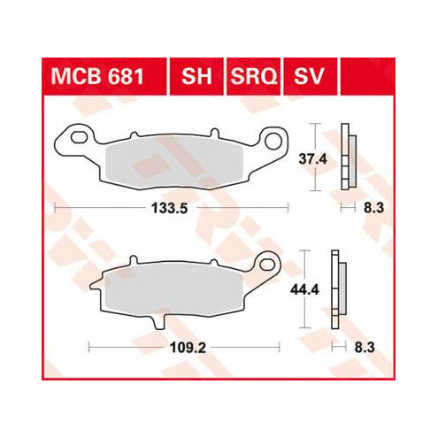 Plaquettes de frein métal fritté Sinter Performance TRW série SV