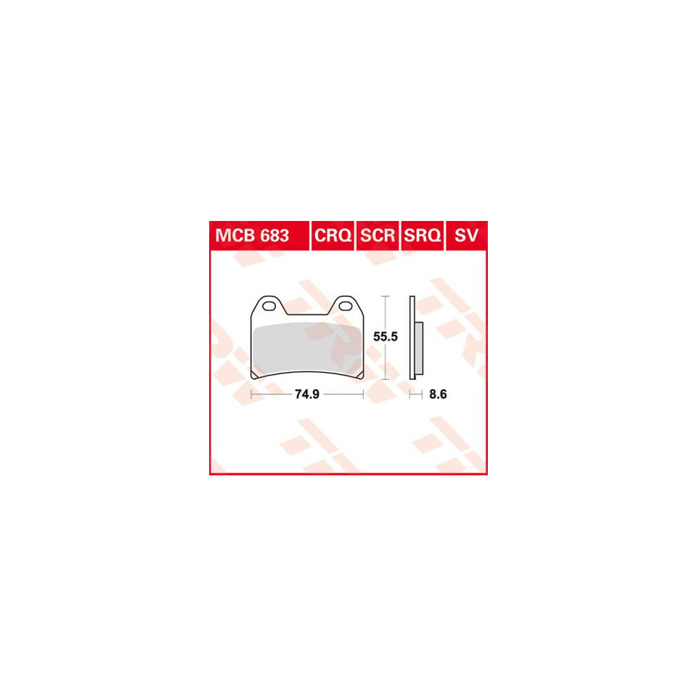 Plaquettes de frein métal fritté Sinter Performance TRW série SV
