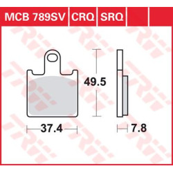 Plaquettes de frein métal fritté Sinter Performance TRW série SV