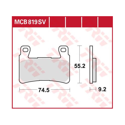 Plaquettes de frein métal fritté Sinter Performance TRW série SV