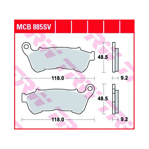 Plaquettes de frein métal fritté Sinter Performance TRW série SV