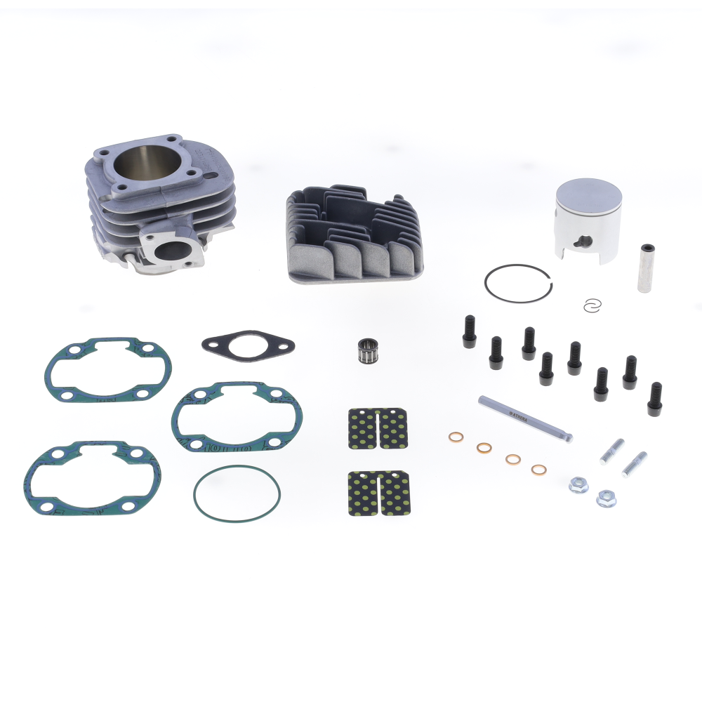 Kit cylindre gros diamètre Ø 47,6 mm, 70 cc, axe Ø 10 mm, piston à tête plate Athena 1 - AVSmoto Racing Parts Kit cylindre gros diamètre Ø 47,6 mm, 70 cc, axe Ø 10 mm, piston à tête plate Athena 1 - AVSmoto Racing Parts
