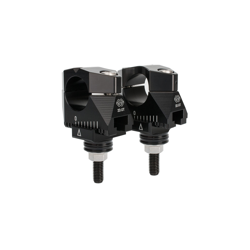 Pontets de guidon GILLES 2DGT réglables noir GILLES 1 - AVSmoto Racing Parts 