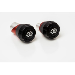 Protections fourche et bras oscillant (axe de roue) GILLES GTA noir/rouge Yamaha GILLES 1 - AVSmoto Racing Parts 