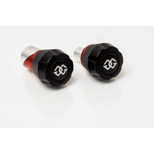 Protections fourche et bras oscillant (axe de roue) GILLES GTA noir/rouge Yamaha GILLES 1 - AVSmoto Racing Parts 