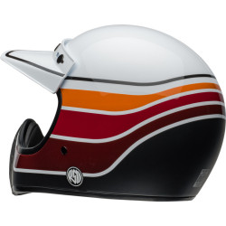 Casque BELL Moto-3 - RSD Saddleback Satin/Gloss White/Black BELL 5 - AVSmoto Racing Parts 