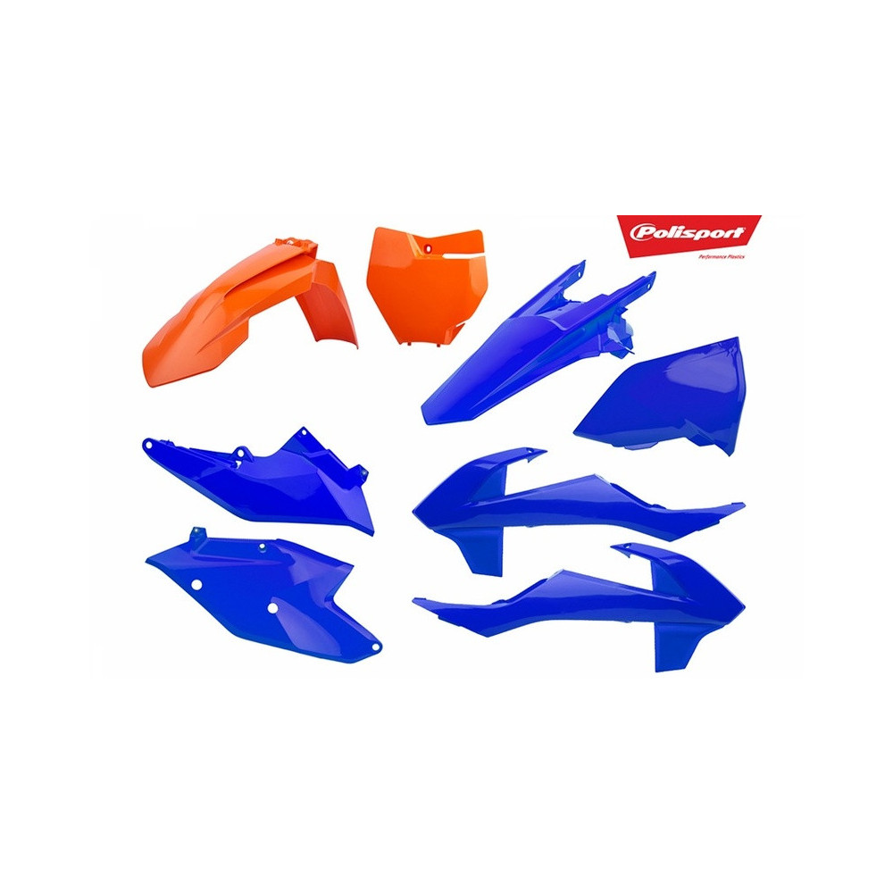 Kit plastiques POLISPORT orange/bleu KTM SX/SX-F Polisport 1 - AVSmoto Racing Parts 