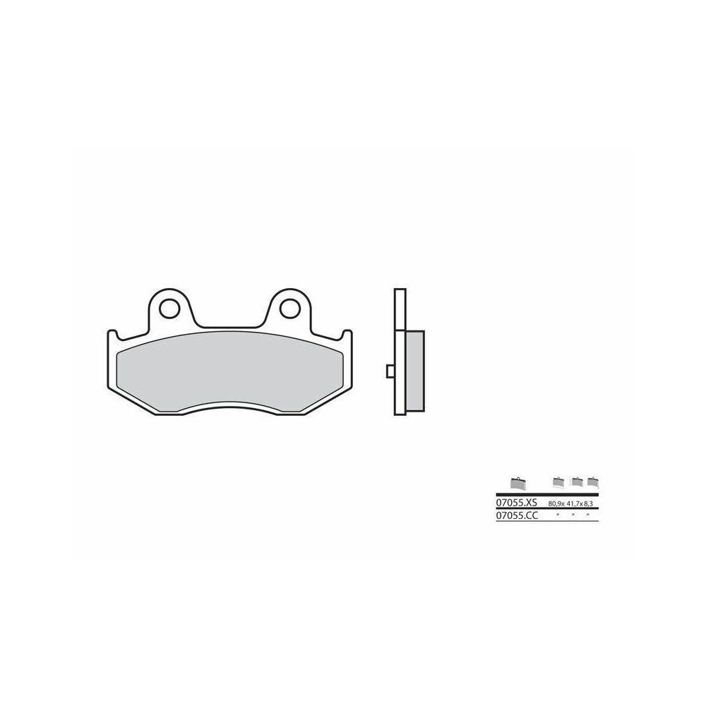 Plaquettes de frein BREMBO Scooter métal fritté - 07055XS