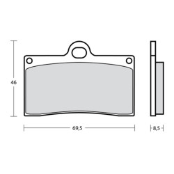Plaquettes de frein BREMBO UPGRADE Type M538 Z10 - Racing BREMBO RACING 1 - AVSmoto Racing Parts