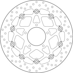 Disque de frein BREMBO Serie Oro rond flottant