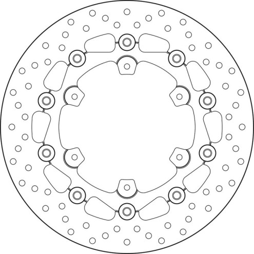Disque de frein BREMBO Serie Oro rond flottant