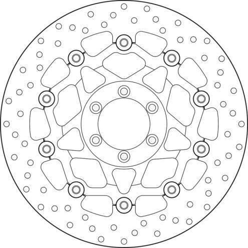 Disque de frein BREMBO Serie Oro rond flottant