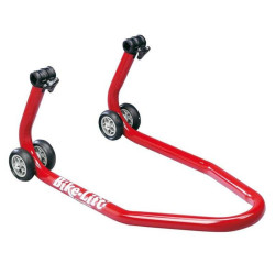 Bequille avant BIKE LIFT universelle rouge avec supports à rouleaux