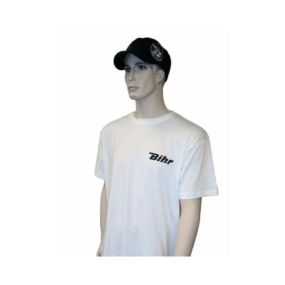 T-shirt BIHR Blanc 150g coton - taille L Bihr 1 - AVSmoto Racing Parts 