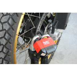 Kit antivol VECTOR - chaîne 1.30m + cadenas/bloque-disque MiniMax Alarm+ VECTOR 2 - AVSmoto Racing Parts 