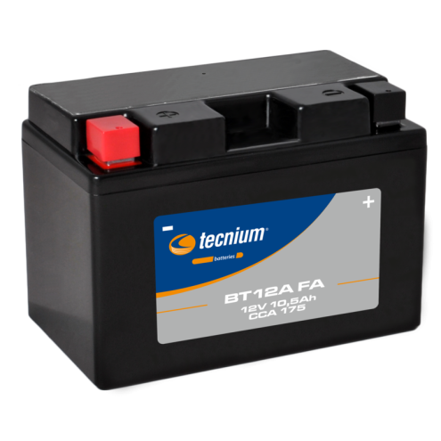 Batterie TECNIUM sans entretien activé usine - BT12A Tecnium 1 - AVSmoto Racing Parts 