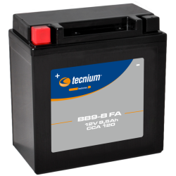 Batterie TECNIUM sans entretien activé usine - BB9-B Tecnium 1 - AVSmoto Racing Parts 