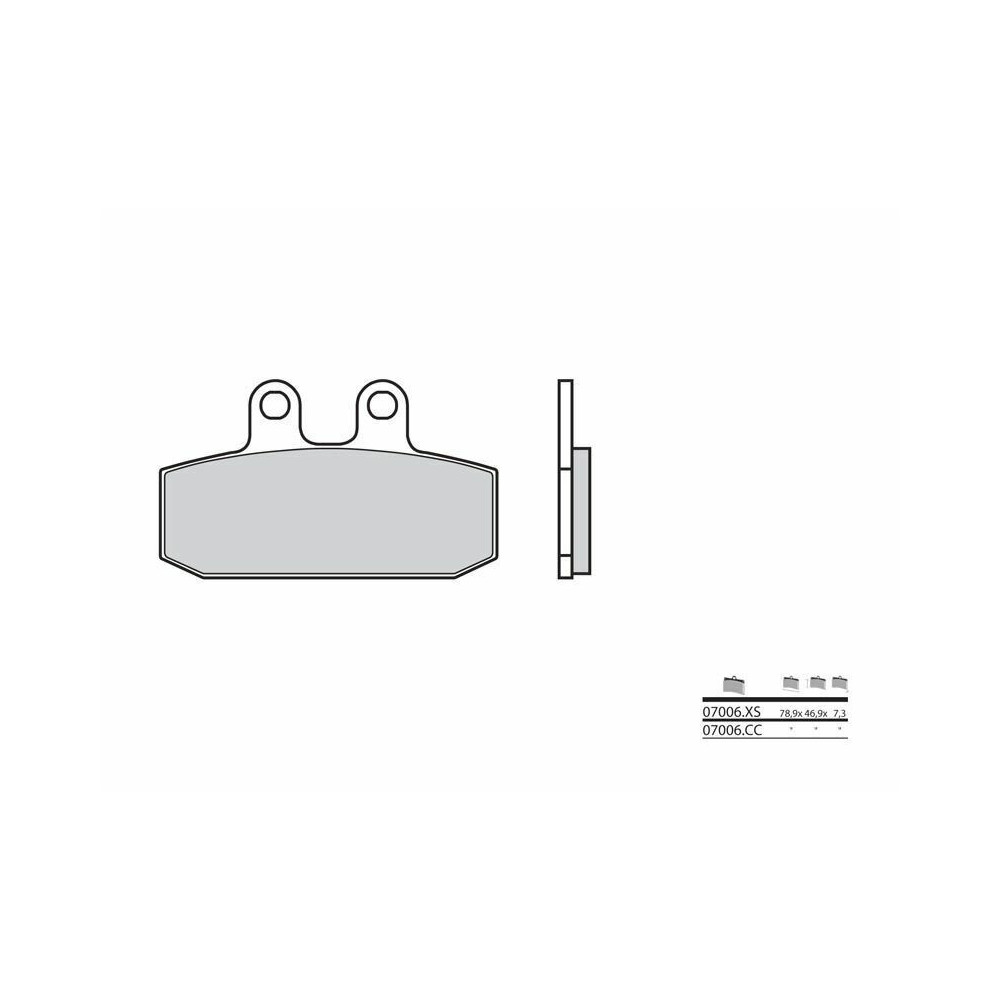 Plaquettes de frein BREMBO Scooter carbone céramique - 07006 Brembo 1 - AVSmoto Racing Parts 