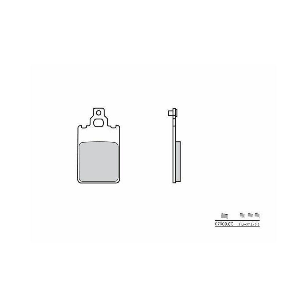 Plaquettes de frein BREMBO Scooter carbone céramique - 07009 Brembo 1 - AVSmoto Racing Parts 