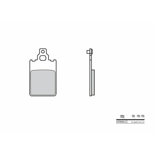 Plaquettes de frein BREMBO Scooter carbone céramique - 07009 Brembo 1 - AVSmoto Racing Parts 