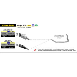 Silencieux Arrow Indy Race Evo Alu noir - Kawasaki Ninja et Z 500
